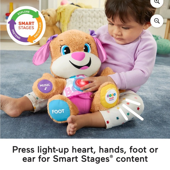 Fisher-Price Plush Learning Toy with Pink and Purple Accents - Picture 4 of 6